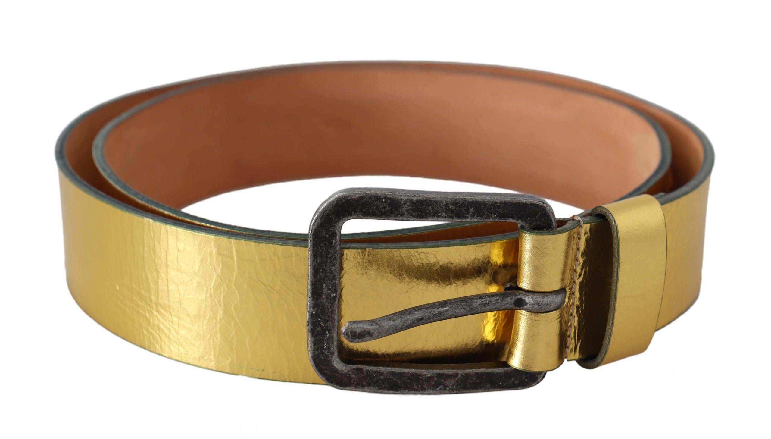 almela - Leren riem - Man en Vrouw - Echt leer - 35mm - Leder - Satijn zilveren gesp - 3,5 cm breed (115, Zwart