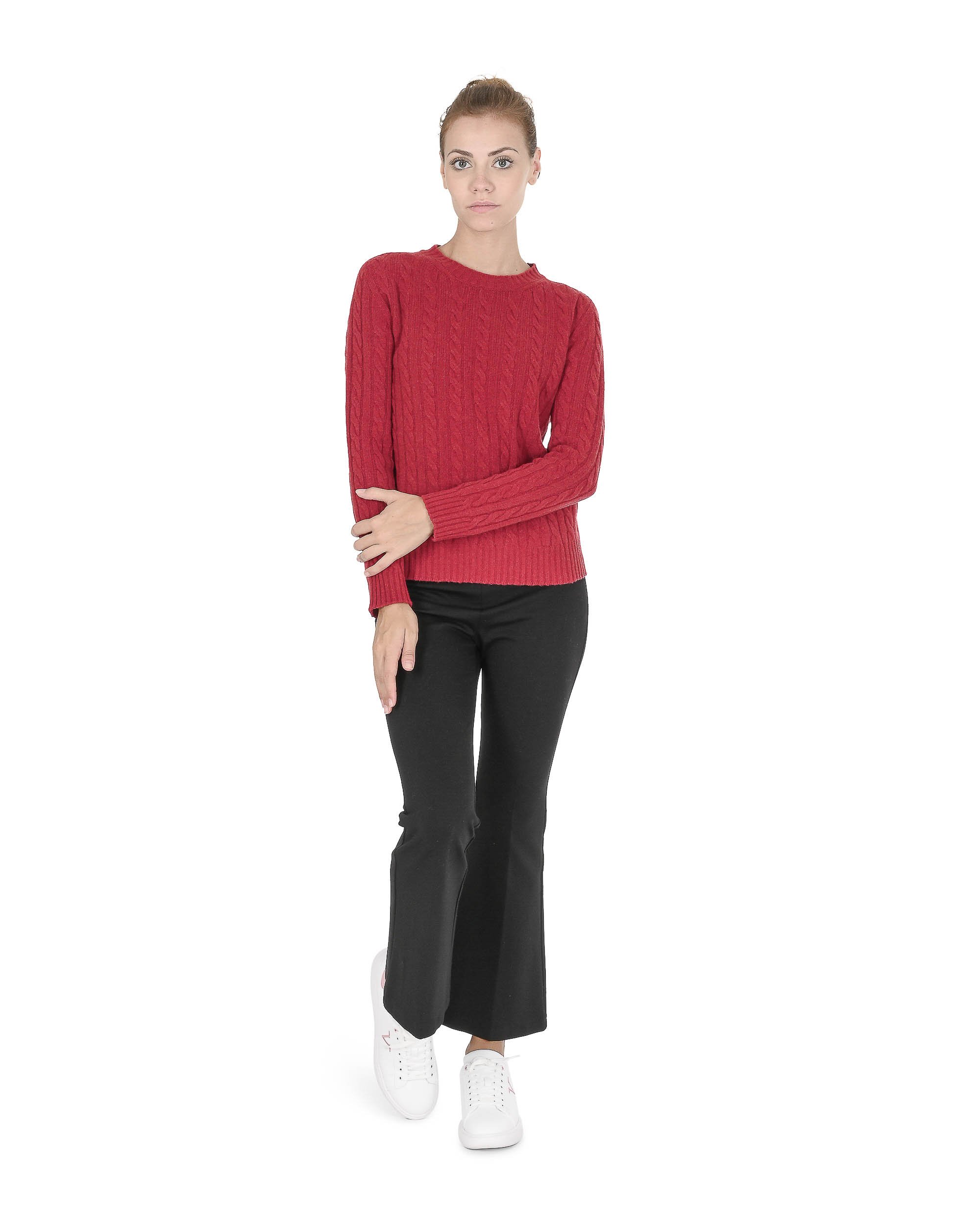 Crown of Edinburgh Cashmere Women's Cashmere Boatneck Sweater in Purple - S