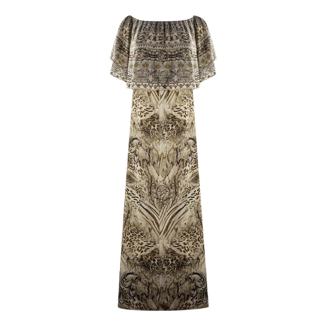 Inoa Matera Ladybell Off The Shoulder Maxi Dress With Crystals