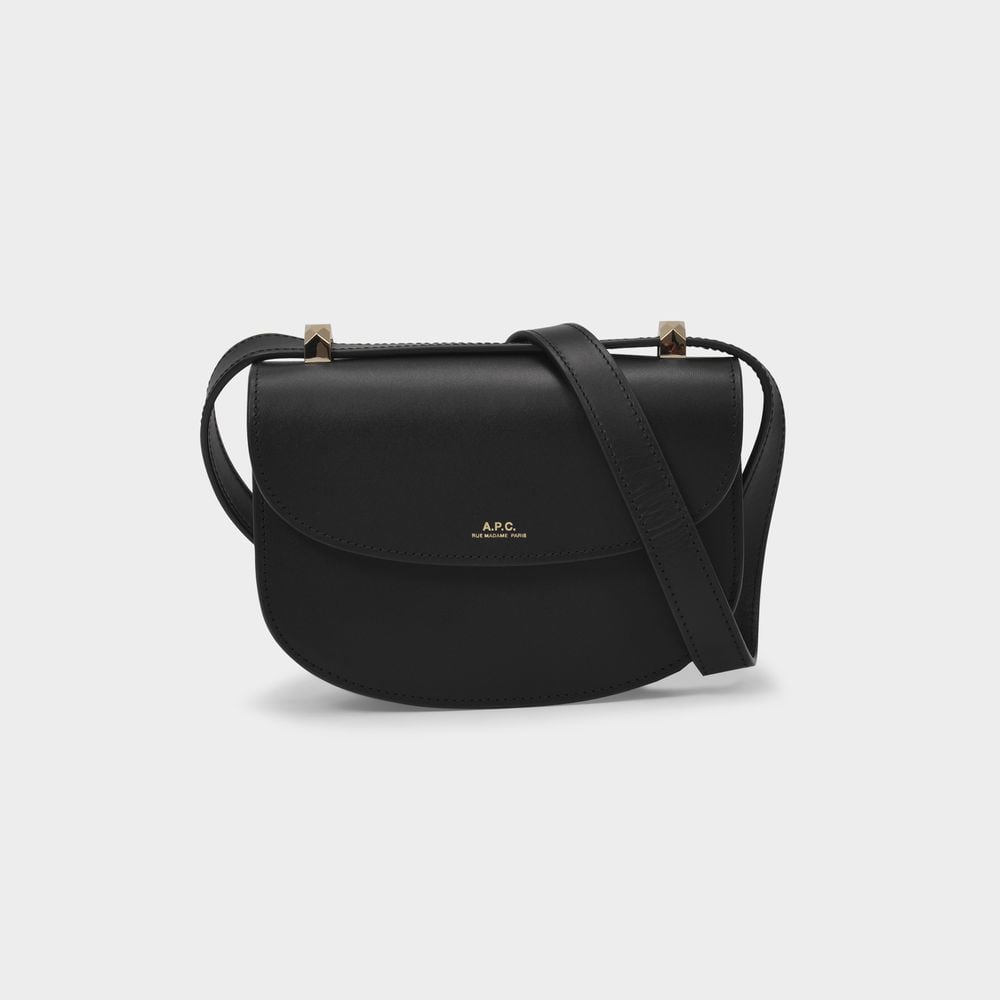 Geneve Mini Hobo Tas A.P.C. Leer Zwart