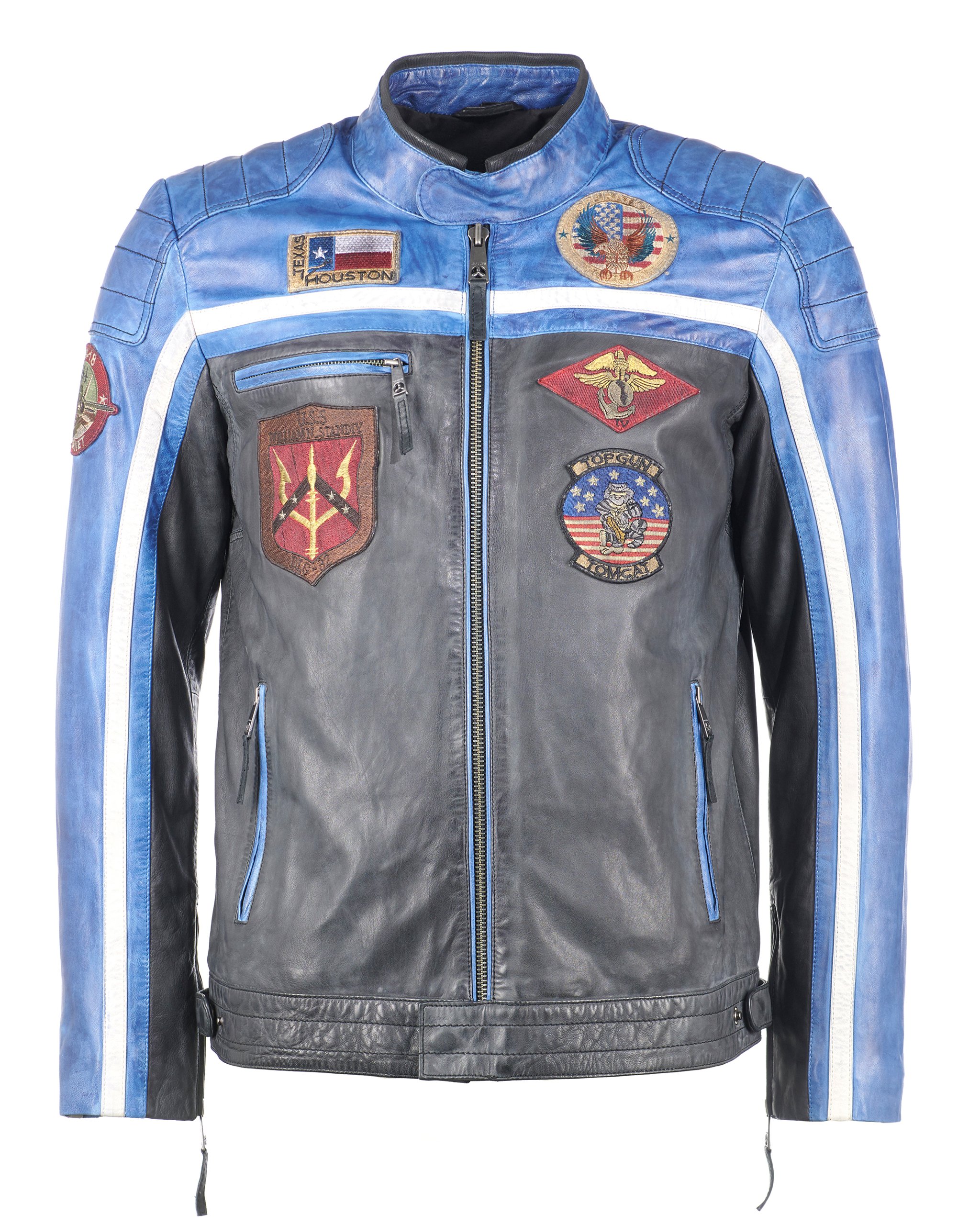 Zwart/blauw