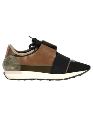 Balenciaga Race Runner Sneakers in Multicolor Leer en Suède