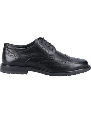 Hush Puppies Dames/Dames Verity Leren Brogues (Zwart octrooi)