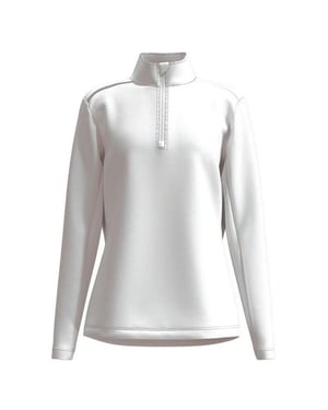 Forelson Dames/Dames Broadway Quarter Zip Golf Base Layer Top (Wit)