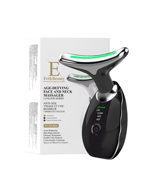 VERJONGENDE GEZICHTS- EN NEKMASSAGER - Zwart