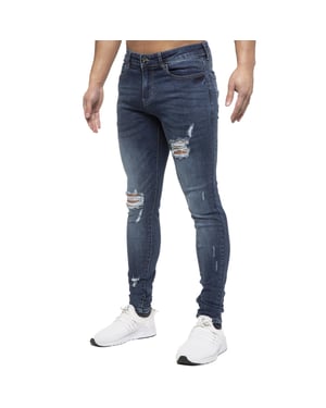 ETO heren skinny gescheurde jeans