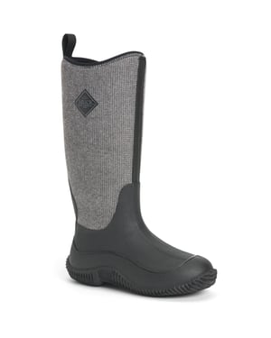 Muck Laarzen Hale Rubber Zwart W/ Fuzzy Visgraat Wellington Laarzen