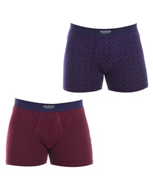 Set van 2 Ocean boxers, model A5398 voor heren. Comfort en stijl in ademende stof.