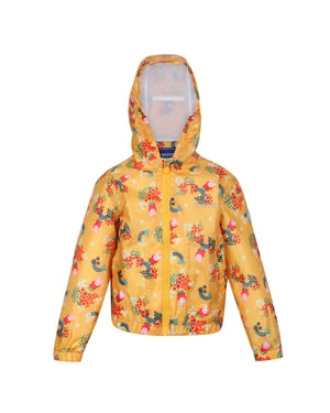 Regatta Muddy Puddle Peppa Pig Gebloemd Waterdicht Jasje voor kinderen/Kinderen (Glimlicht geel)
