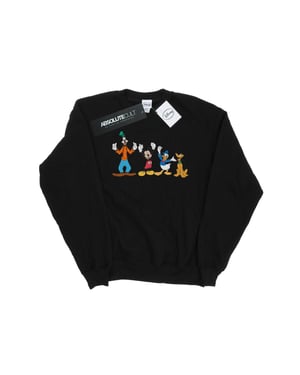 Disney Heren Mickey Mouse Friends Sweatshirt (Zwart)