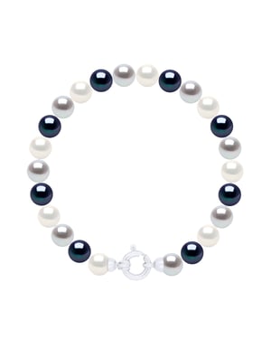 Armband Rij van Echte GeCultiveerde Zoetwaterparels Rond 6-7 mm