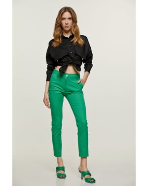 Zwart Popeline Stijl Shirt