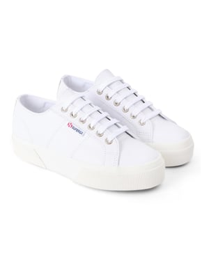 Superga Dames/Dames 2740 Nappa Leren Platform Trainers (Optisch Wit/Avorio)
