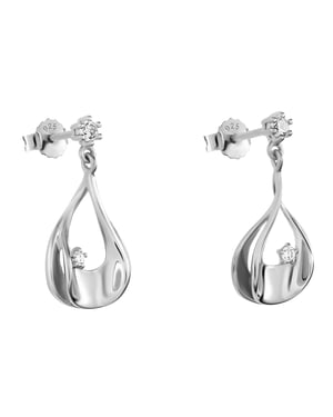 Orphelia 'Etoile' Dames 925 Sterling Zilveren Oorbellen - Zilver ZO-7524