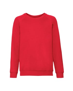 Fruit of the Loom Klassiek Raglan Sweatshirt voor kinderen/Kinderen (Rood)