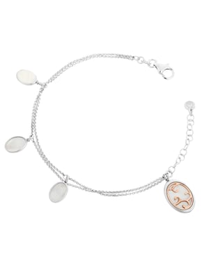 Orphelia 'Jarina' Dames 925 Sterling Zilveren Armband - Zilver/Roze ZA-7165