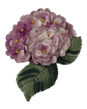 Dolce & Gabbana Paarse Bloemen Gouden Tinten Messing DamesBroche