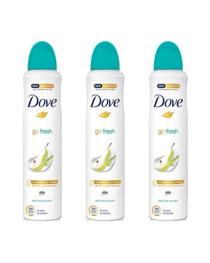 Dove Vrouwen Anti-Perspirant Deodorant Spray, Peer & Aloë Vera, 3-pack van 250ml