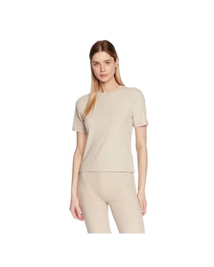 Calvin Klein dames T-shirt met ribbels