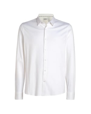 Calvin Klein Overhemden Smooth Cotton Slim Overhemd Wit