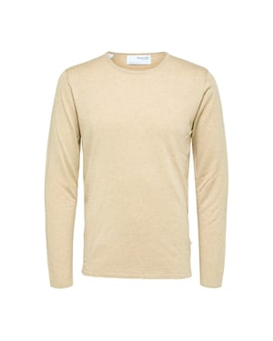 Selected Sweaters Rocks Knit Crew Neck Kelp Beige
