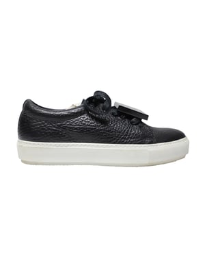 Acne Studios Adriana Lage Sneakers in Zwart Kalfsleer