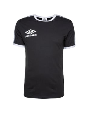 Umbro Korte Mouw Crew Neck Zwart Heren Ringer T-shirt 65801U FL3