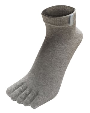 TOETOE - Essential Vochtregulerende Katoenen Enkeltenen Sokken voor Mannen en Dames - Grijs