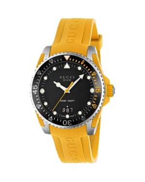 Gucci YA136319 Zwarte Wijzerplaat Herenhorloge