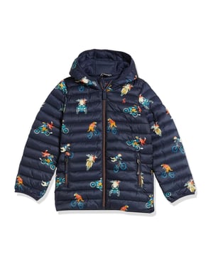 Joules Jongens Cairn Jas Biker Animal in Navy