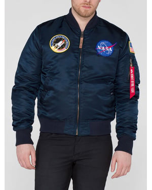 Alpha Industries Heren MA-1 VF NASA Bomberjack in Donkerblauw