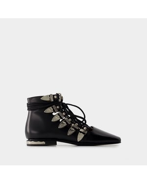 Aj1284 Laarzen - Toga Pulla - Leer - Zwart