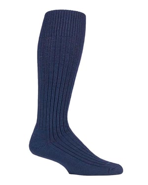 Kniehoge wollen rijke militaire actiesokken voor heren - Marineblauw