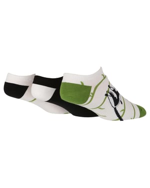 Wild Feet - Set van 3 sneakersokken voor heren | Nieuwigheid - Lemur