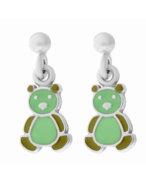 Orphelia 'Bear' Kinder 925 Sterling Zilver Dangle Oorstekers - Zilver ZO-7140/GR