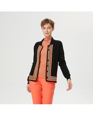 Vest met contrasterende randen