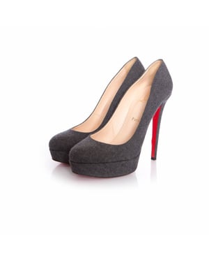 Grijze 'bianca 140' Wol Platform Hakken.