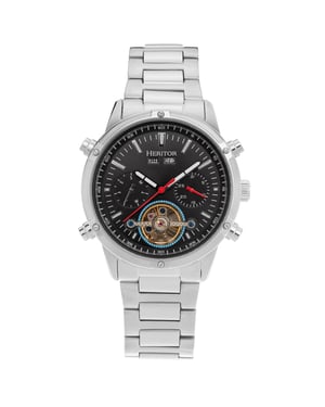 Heritor automatisch Wilhelm semi-skelet armbandhorloge met dag/datum