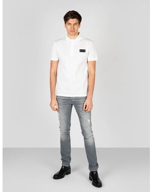 Les Hommes Poloshirt Pique Mannen Wit