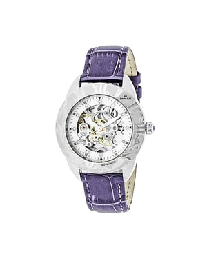 Keizerin Godiva automatisch MOP horloge met leren band