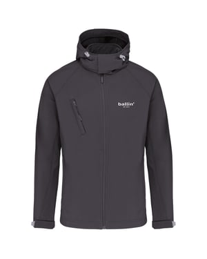 Ballin Est. 2013 Outdoorjas Softshell Hooded Jas Grijs