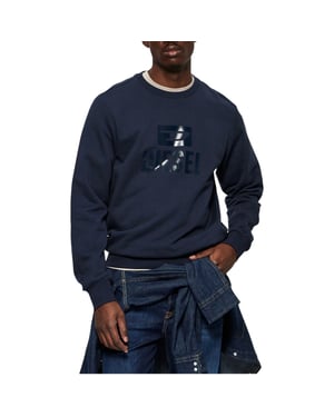 Diesel Monotone Marineblauwe Sweatshirt