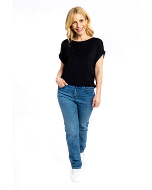 Sterrensprong T-shirt met korte mouwen - Zwart