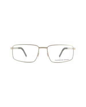 Porsche Design rechthoekig licht goudherenglazen frames