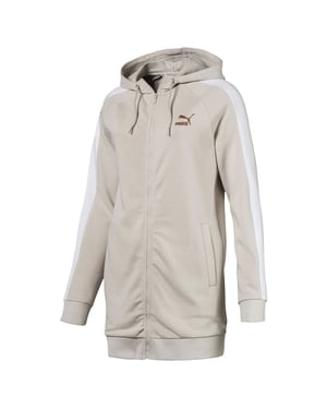 Puma Kiss Artica T7 Lange Mouw Zip Up Vrouwen Beige Hooded Track Jacket 577425 45
