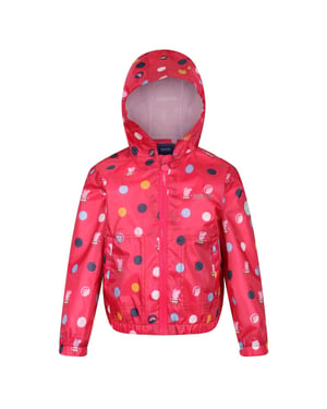 Regatta Kinder/Kinderen Peppa Pig Polka Dot Waterdichte Jas met Kap (Blush Rood)