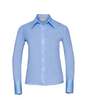 Russell Collection Dames/Dames Ultimate Non-Iron Getailleerde Overhemd met Lange Mouwen (Heldere lucht)