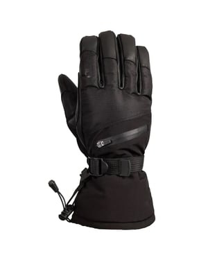 Trespass Volwassen unisex Edonia DLX lederen skihandschoenen (Zwart)