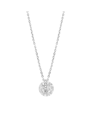 Luxeketting, 925 sterling zilveren laia en glanzende zirkonia met gerhodineerde afwerking