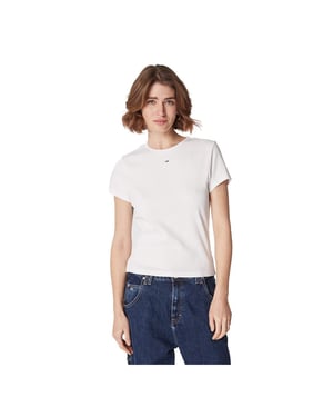 T-shirt Tommy Jeans Women's Essential Cotelé